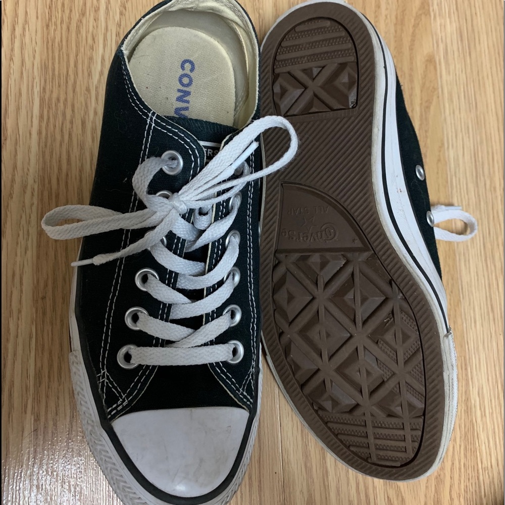 Converse Black and White Canvas Sneakers with Classic Design